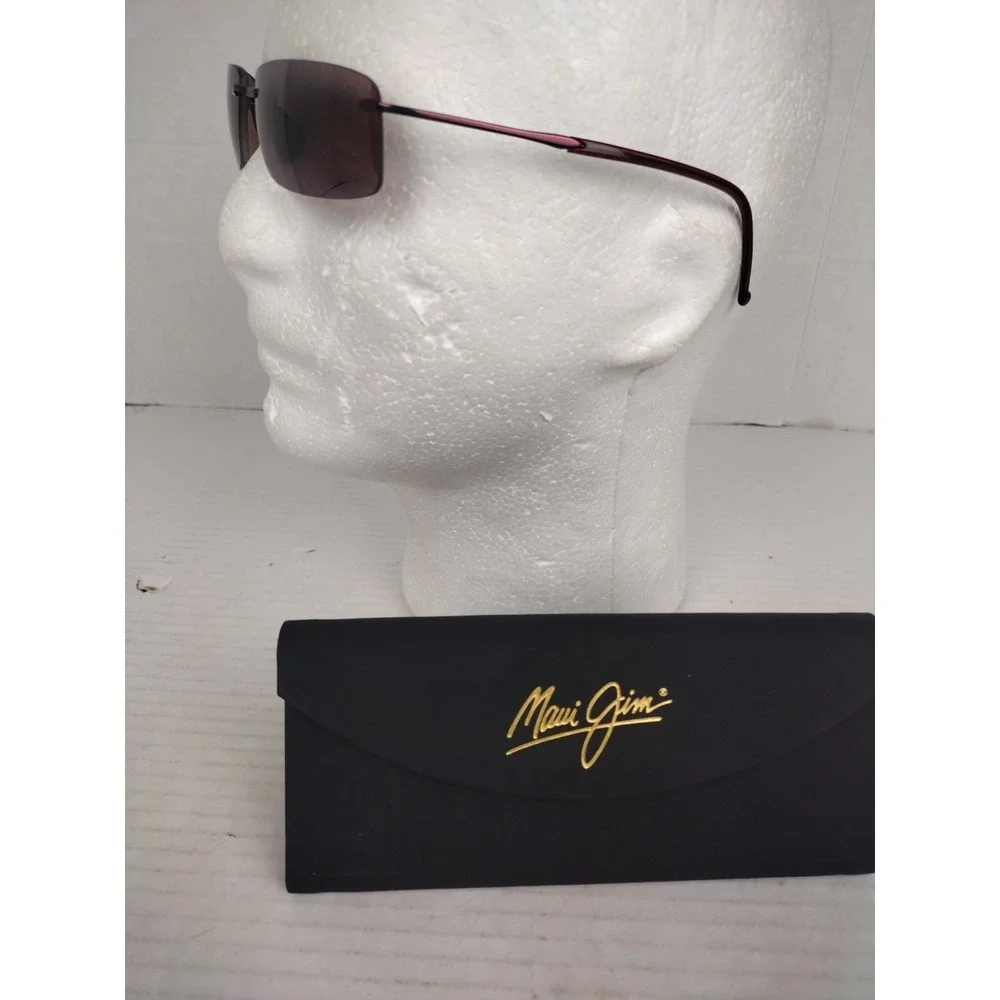 Maui Jim MJ 515-07 54-18 135 Little Beach Burgundy Maui Rose Polarized Rimless